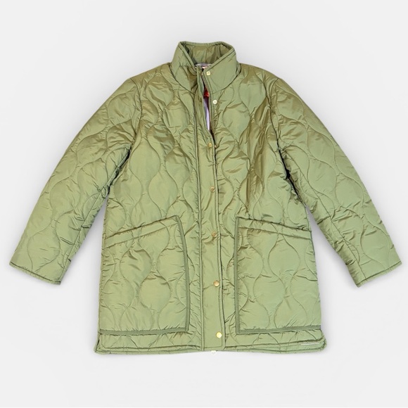 J.Crew Signature Puffer Cocoon Jacket PrimaLoft Green Size Large - Picture 4 of 15